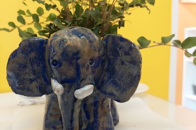 Zúčastnili jsme se přehlídky výtvarných prací - Modrý slon